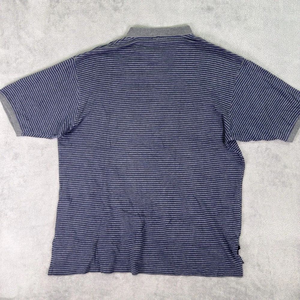 Polo Golf Ralph Lauren Polo Shirt Mens XL Gray Blue‎ Striped Cotton Casual